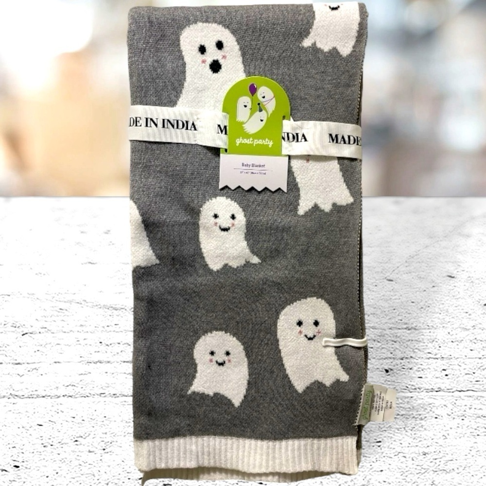 NWT Adorable & Soft Ghost Party Ghost Baby 32” x 40” Blanket
